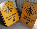 DEMTRAN de Adamantina confecciona placas de sinalização DEMTRAN de Adamantina confecciona placas de sinalização