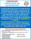 Fundo Social de Solidariedade de Adamantina está recebendo doações para cestas básicas que serão distribuídas para famílias do município