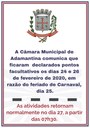 Ponto Facultativo Câmara Municipal de Adamantina